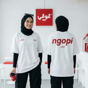 Tshirt Ngopi - White