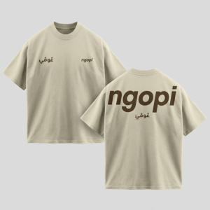 Tshirt Ngopi - Beige